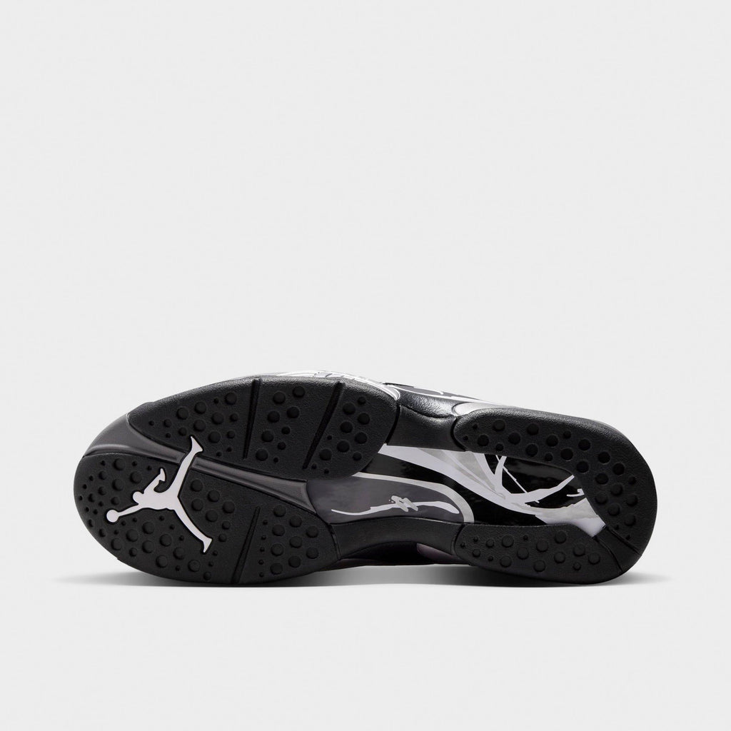 Men's Air Jordan Retro 8 Basketball Shoes - Black/Chrome - view 6