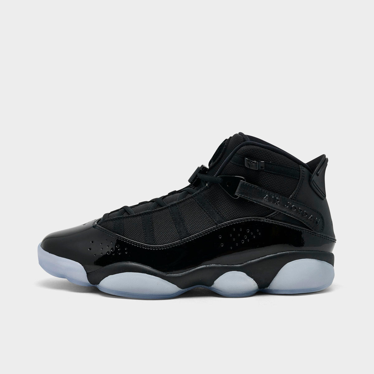 Men's Air Jordan 6 Rings Basketball Shoes - Black/White/Black