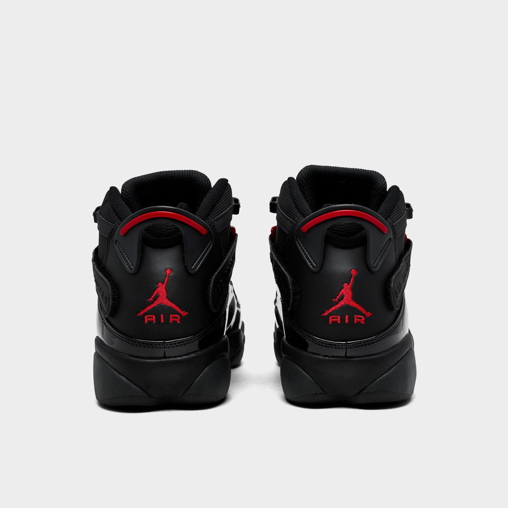 Men's Air Jordan 6 Rings Basketball Shoes - Black/Anthracite/Fire Red - view 4