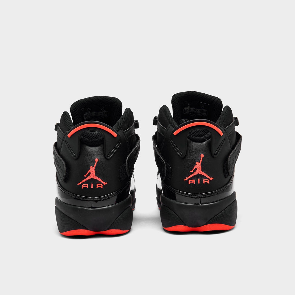 Men's Air Jordan 6 Rings Basketball Shoes - Black/Black/Infrared 23 - view 4