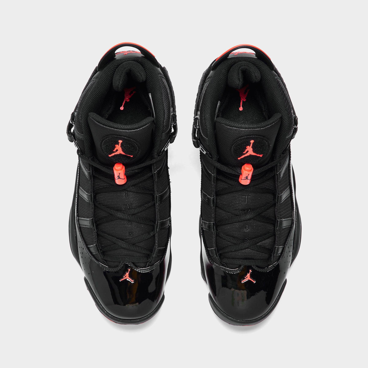 Men's Air Jordan 6 Rings Basketball Shoes - Black/Black/Infrared 23 - view 5