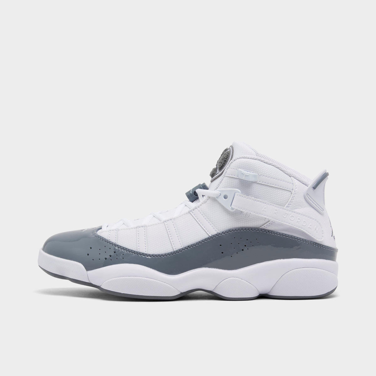 Men's Air Jordan 6 Rings Basketball Shoes - White/White/Cool Grey