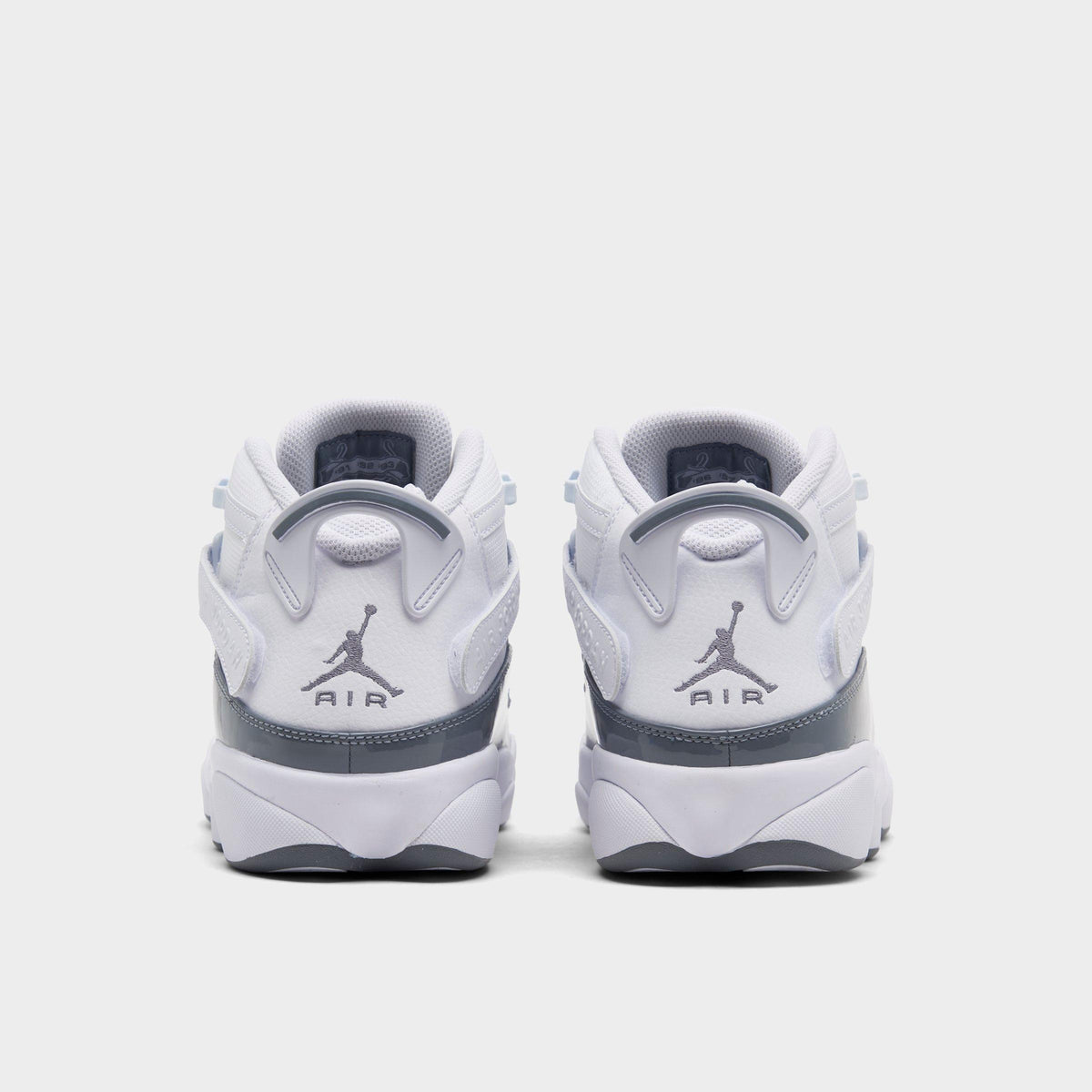 Men's Air Jordan 6 Rings Basketball Shoes - White/White/Cool Grey - view 4