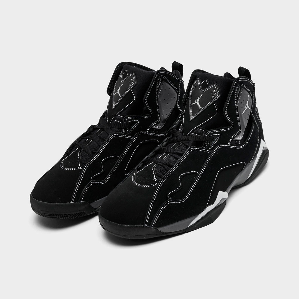 Men's Jordan True Flight Basketball Shoes - Black/Metallic Silver/Light Graphite - view 2