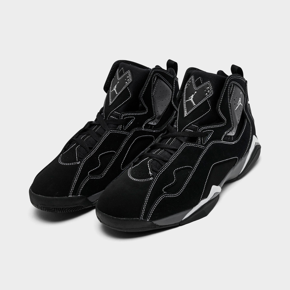 Men's Jordan True Flight Basketball Shoes - Black/Metallic Silver/Light Graphite - view 2