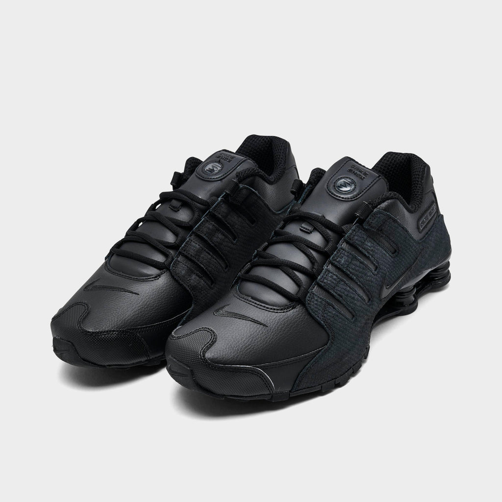Men's Nike Shox NZ Casual Shoes - Black/Black/Black - view 2