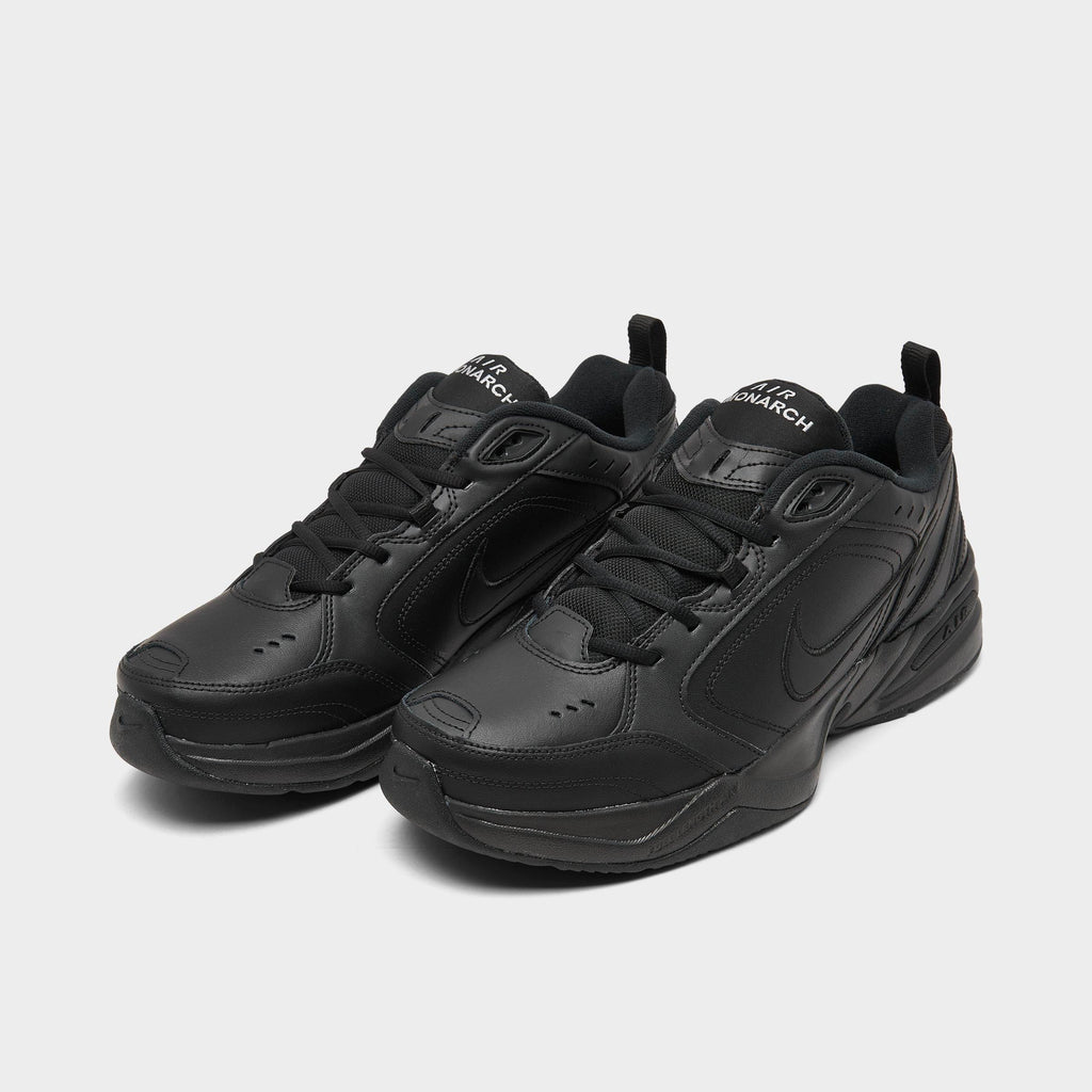 Men's Nike Air Monarch IV Casual Shoes - Black/Black - view 2