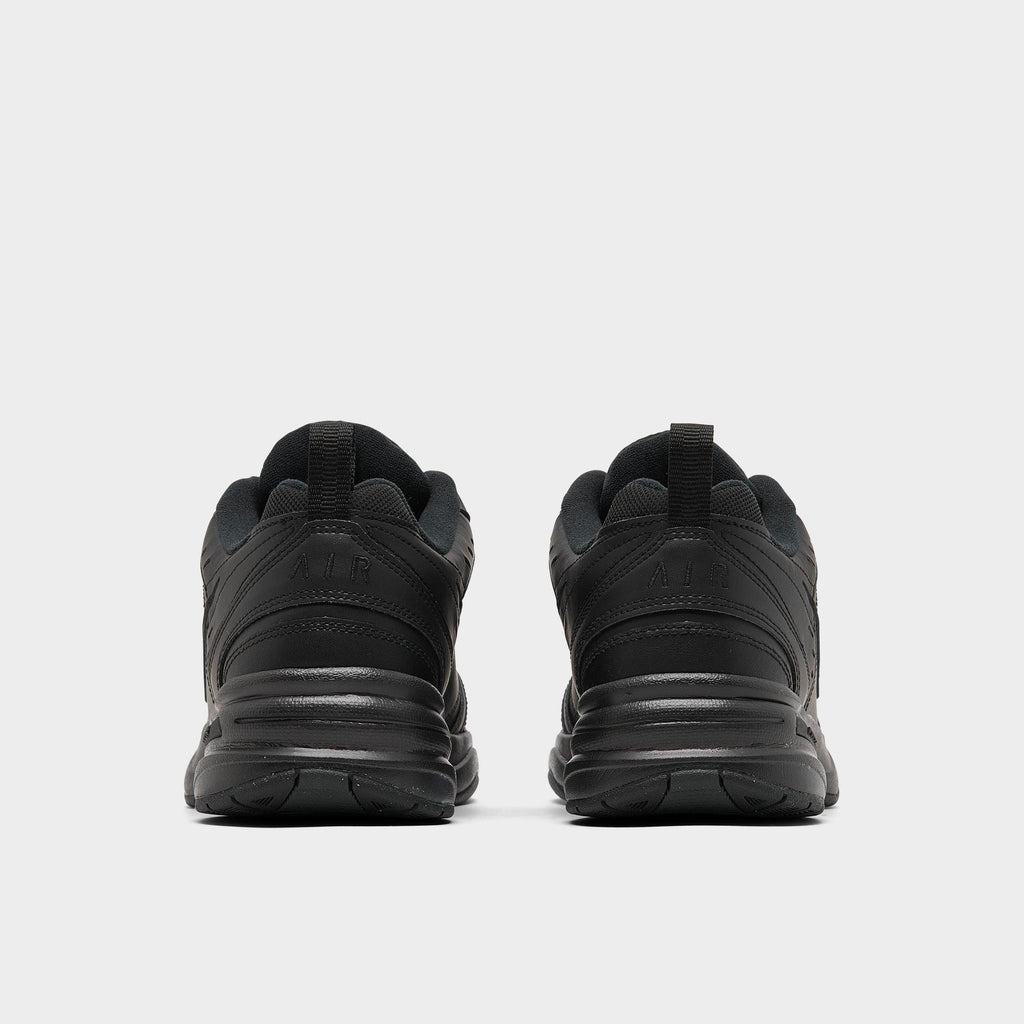 Men's Nike Air Monarch IV Casual Shoes - Black/Black - view 4