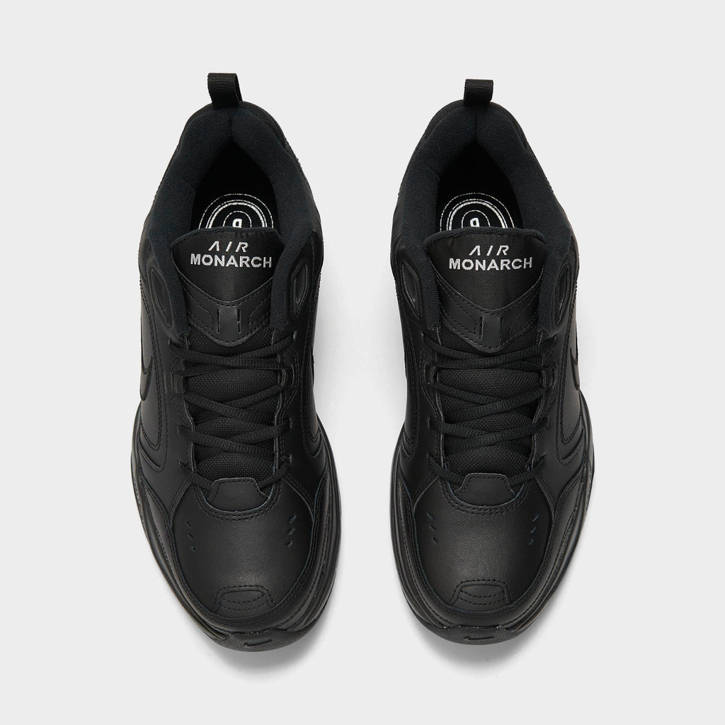 Men's Nike Air Monarch IV Casual Shoes - Black/Black - view 5