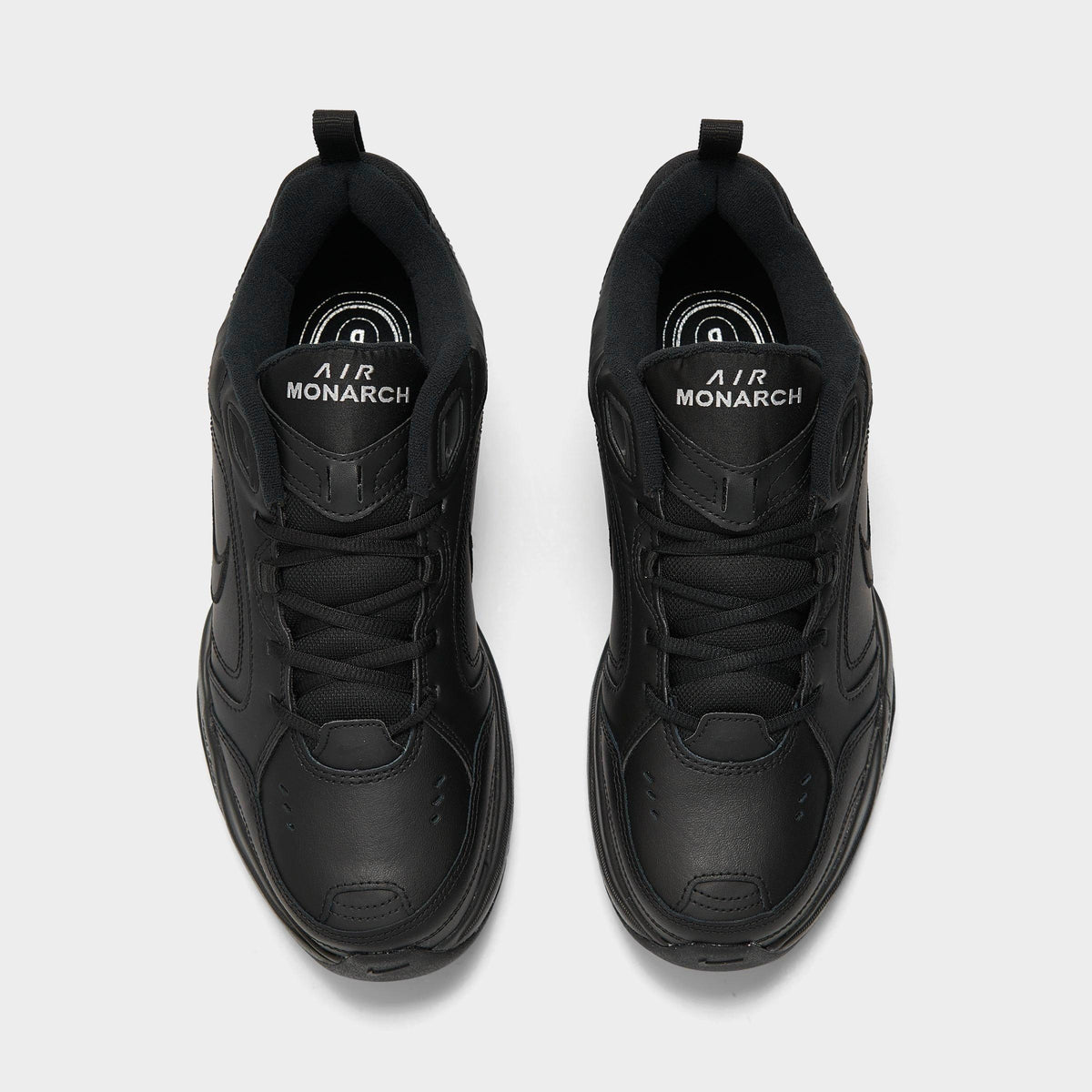 Men's Nike Air Monarch IV Casual Shoes - Black/Black - view 5