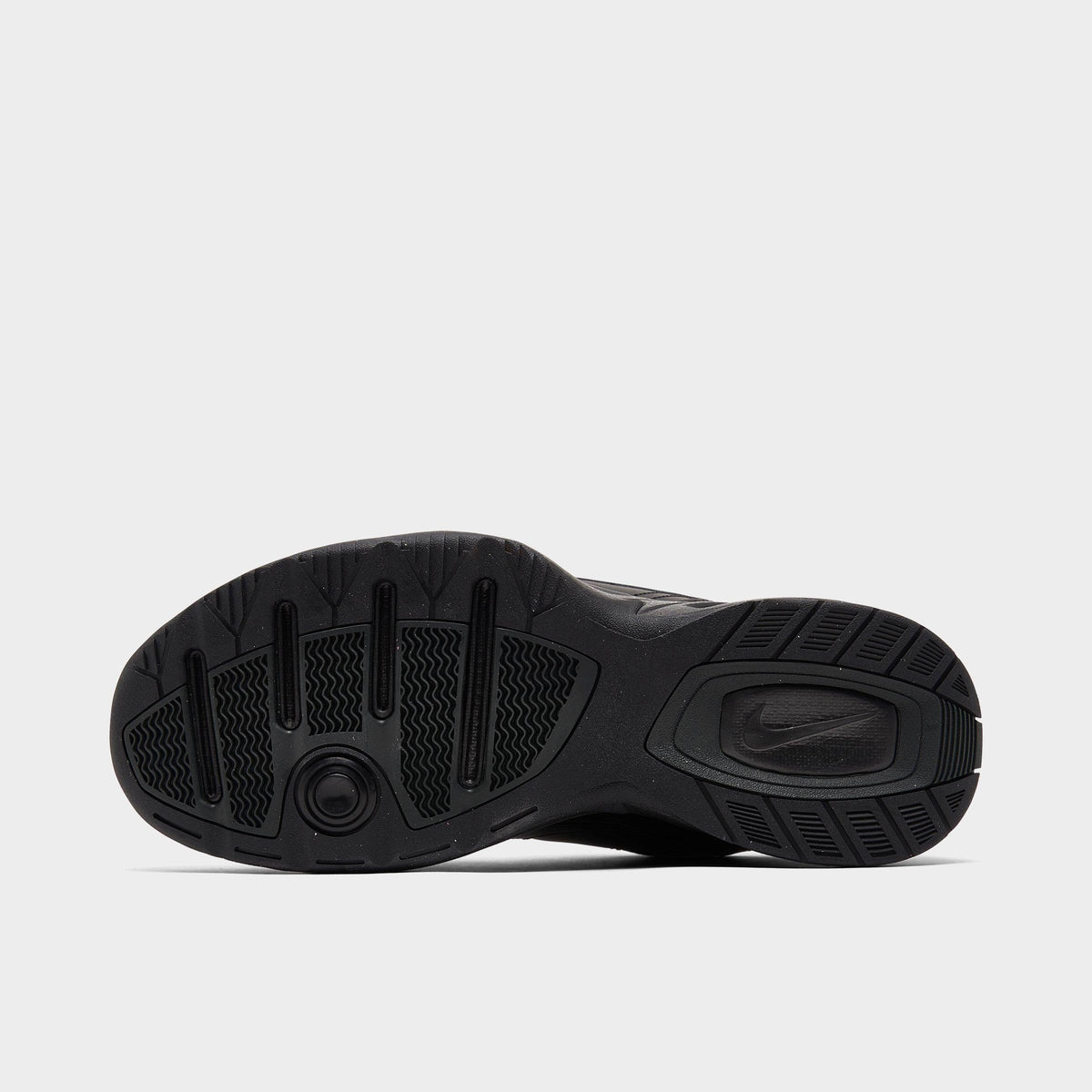 Men's Nike Air Monarch IV Casual Shoes - Black/Black - view 6