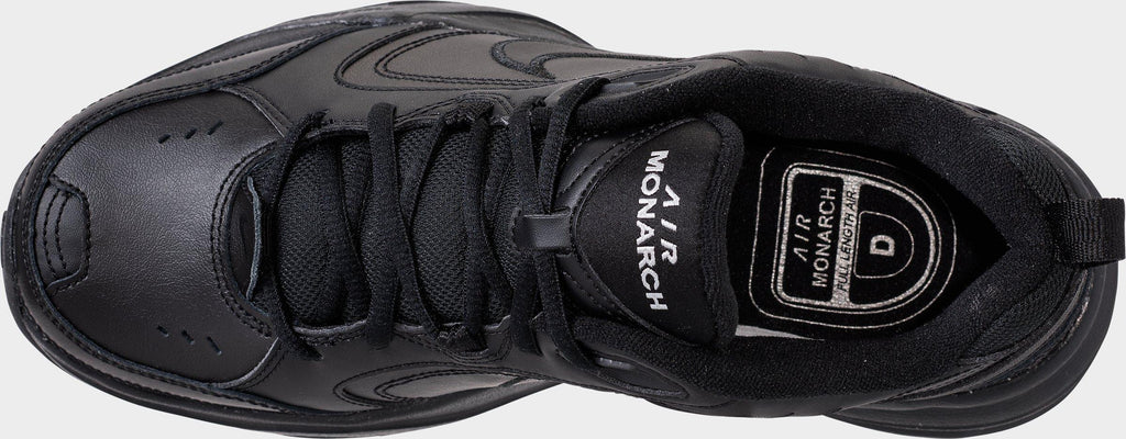 Men's Nike Air Monarch IV Casual Shoes - Black/Black - view 7