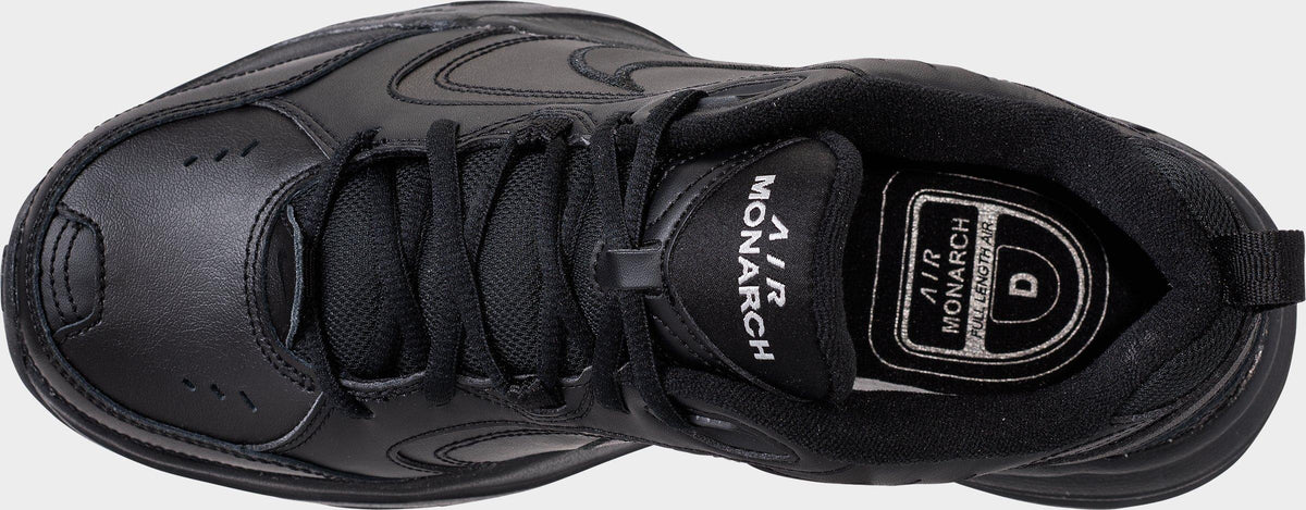 Men's Nike Air Monarch IV Casual Shoes - Black/Black - view 7