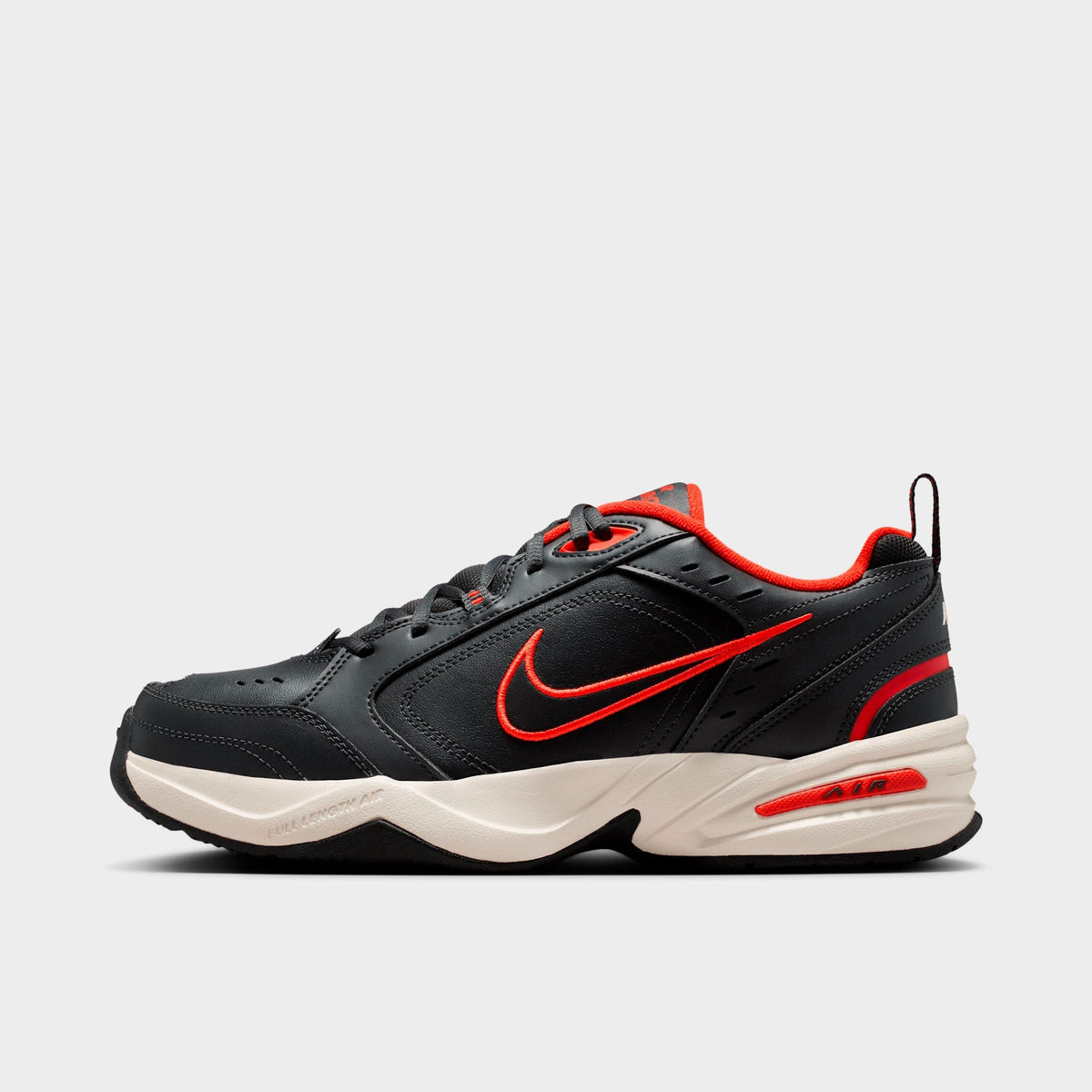 Men's Nike Air Monarch IV Casual Shoes - Dark Smoke Grey/Picante Red/Pale Ivory/Black