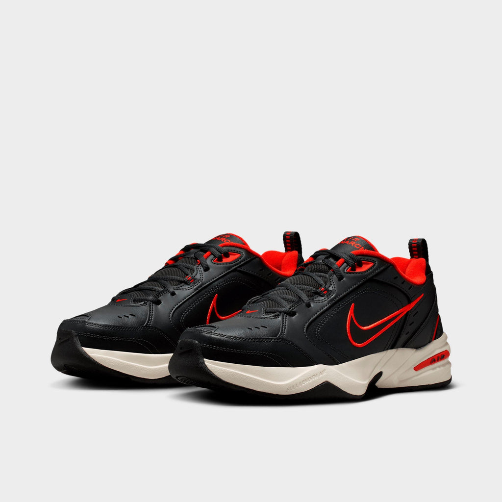 Men's Nike Air Monarch IV Casual Shoes - Dark Smoke Grey/Picante Red/Pale Ivory/Black - view 2