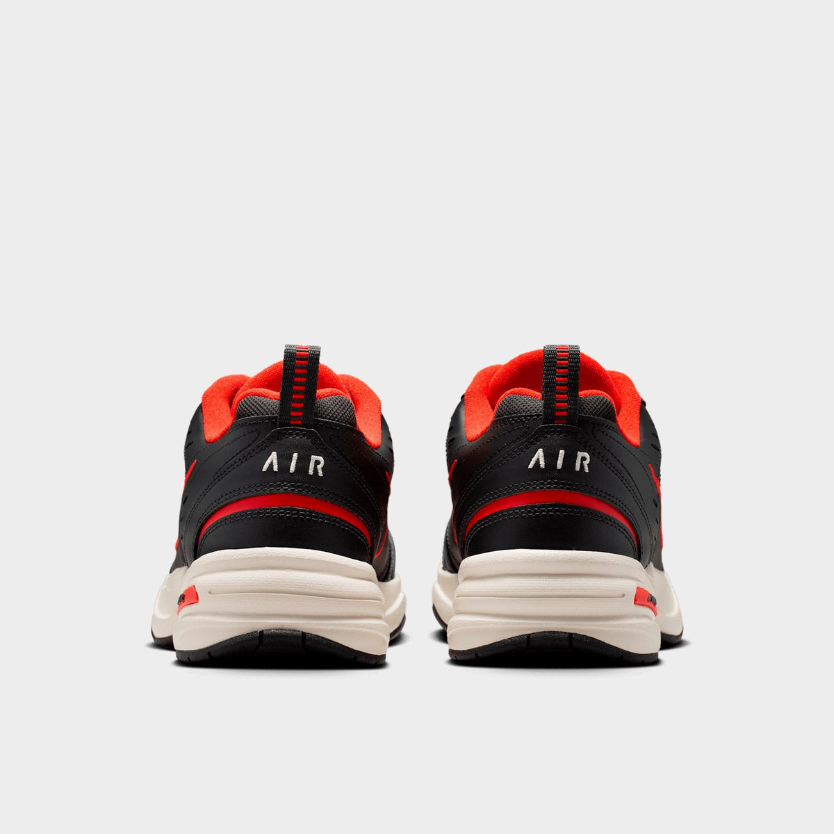 Men's Nike Air Monarch IV Casual Shoes - Dark Smoke Grey/Picante Red/Pale Ivory/Black - view 4
