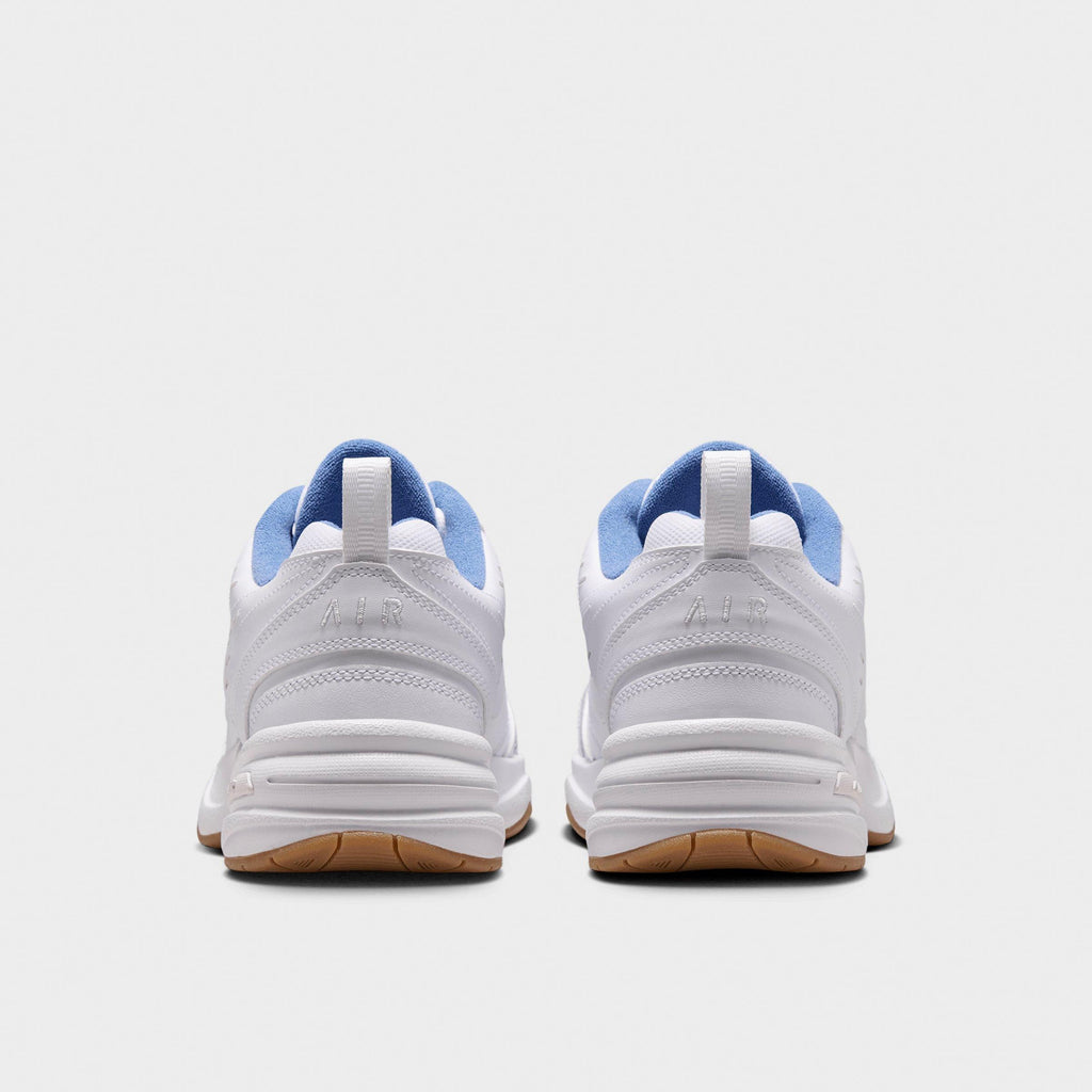 Men's Nike Air Monarch IV Casual Shoes - White/Indigo Storm/Gum Light Brown/White - view 4