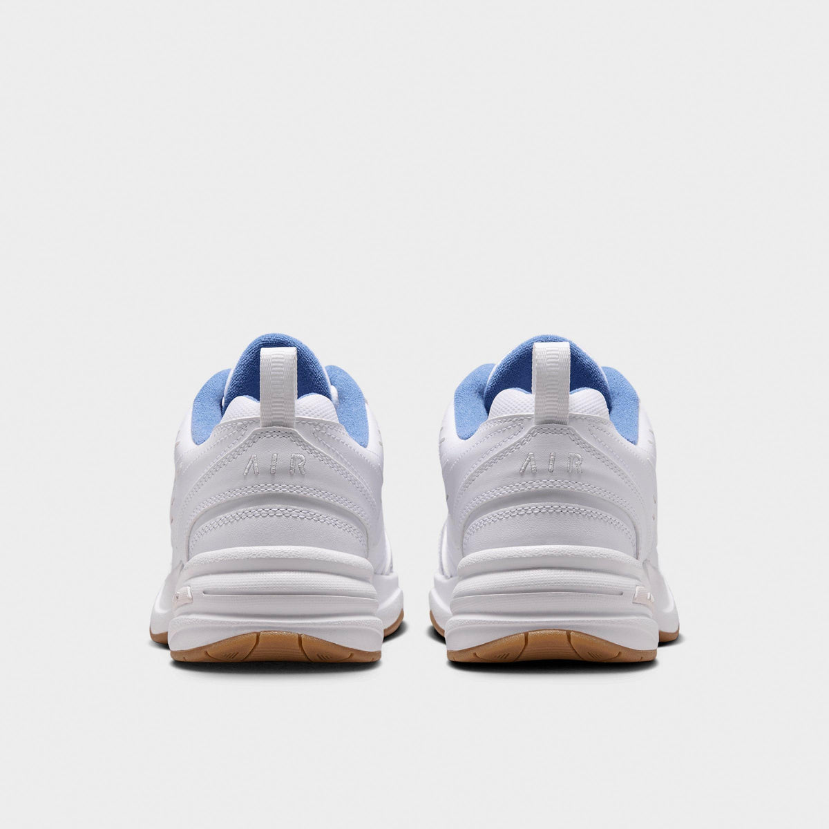 Men's Nike Air Monarch IV Casual Shoes - White/Indigo Storm/Gum Light Brown/White - view 4