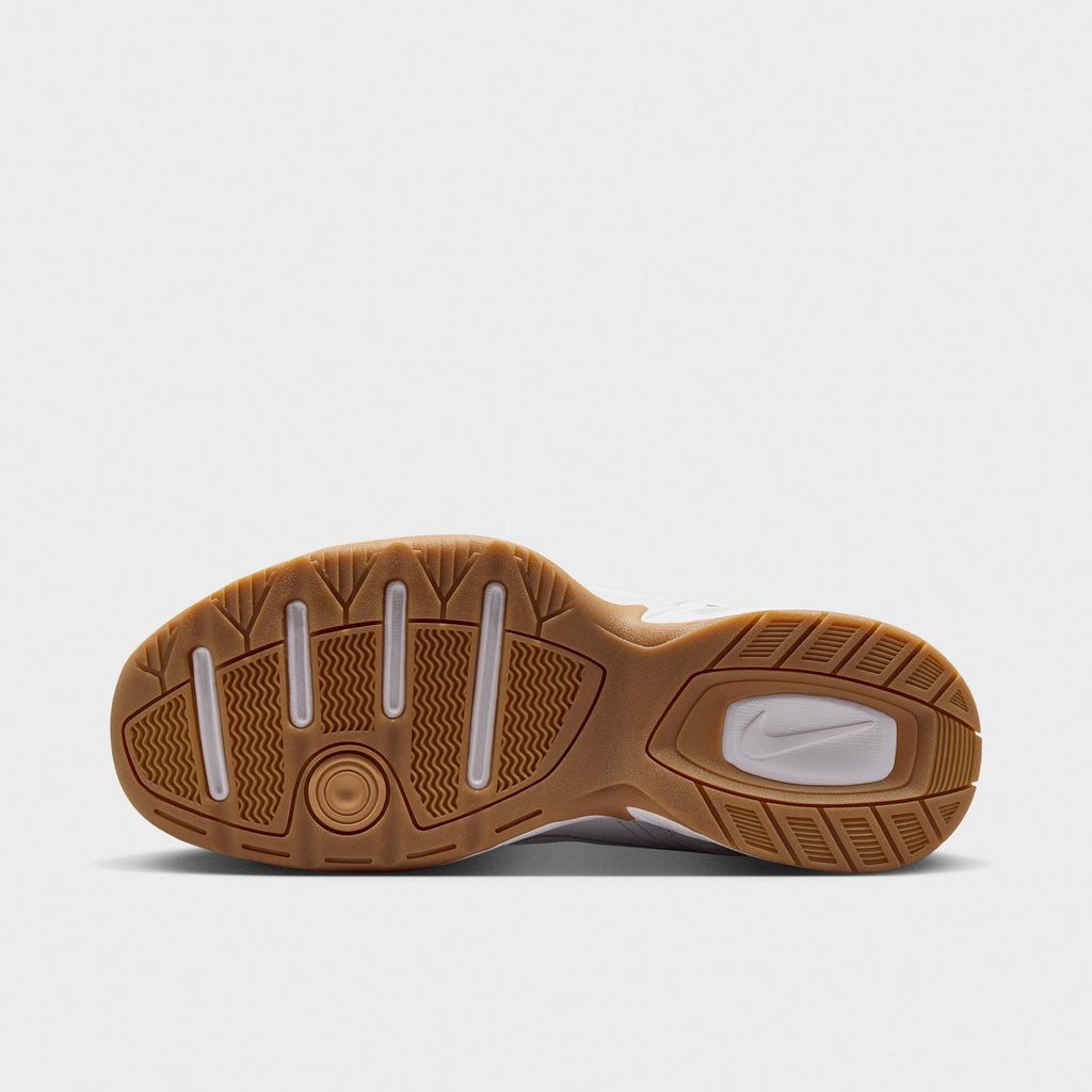Men's Nike Air Monarch IV Casual Shoes - White/Indigo Storm/Gum Light Brown/White - view 6