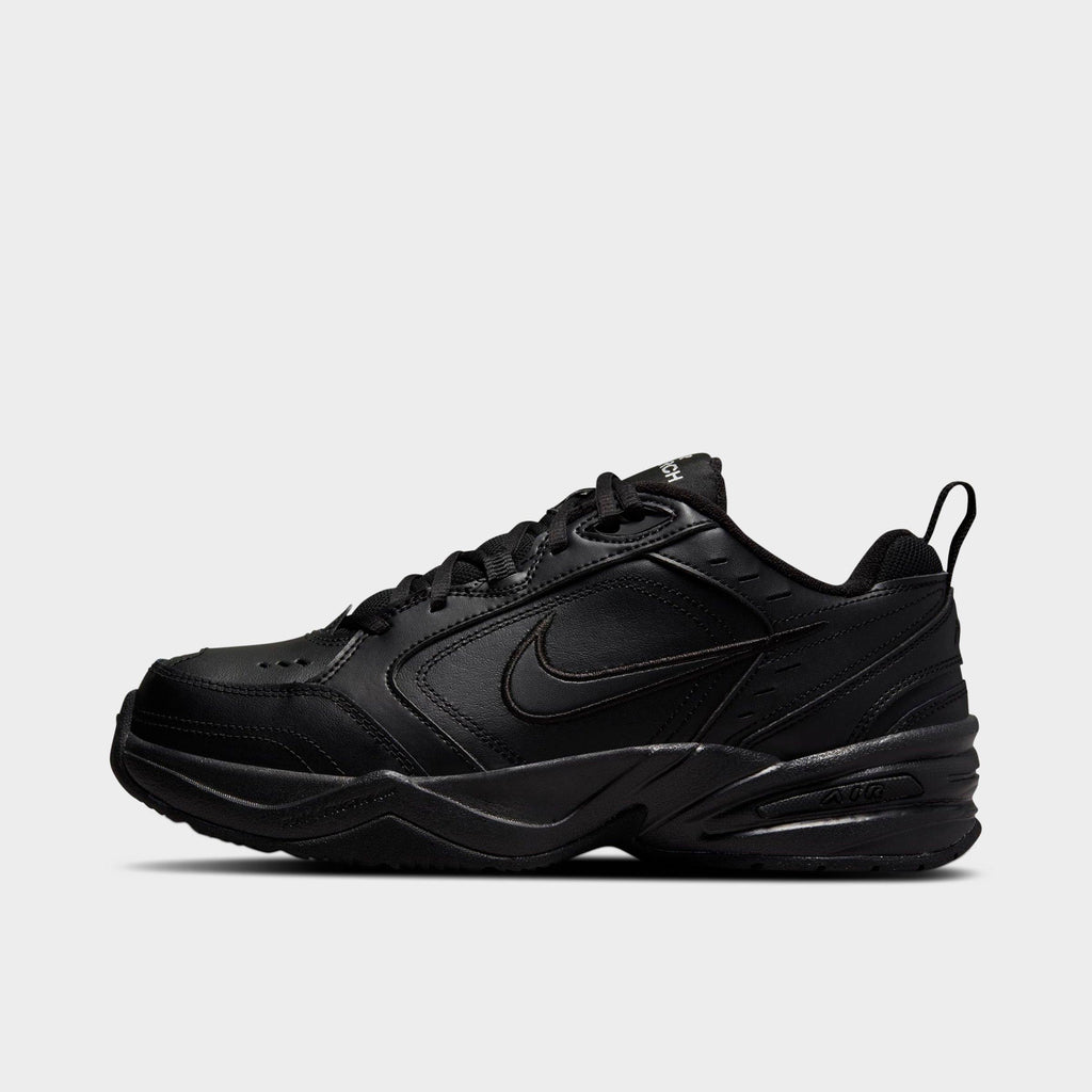 Men's Nike Air Monarch IV Casual Shoes (Wide Width 4E) - Black/Black