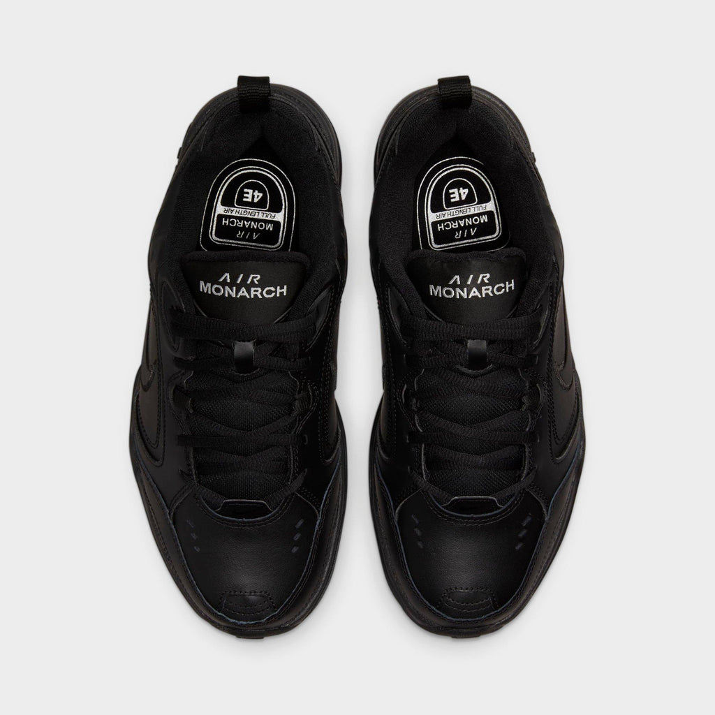 Men's Nike Air Monarch IV Casual Shoes (Wide Width 4E) - Black/Black - view 5