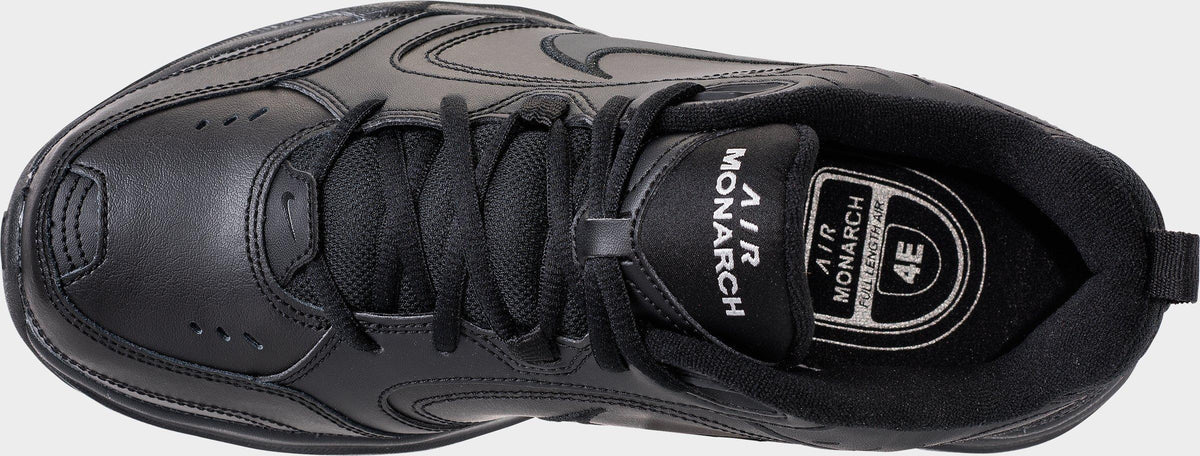 Men's Nike Air Monarch IV Casual Shoes (Wide Width 4E) - Black/Black - view 7