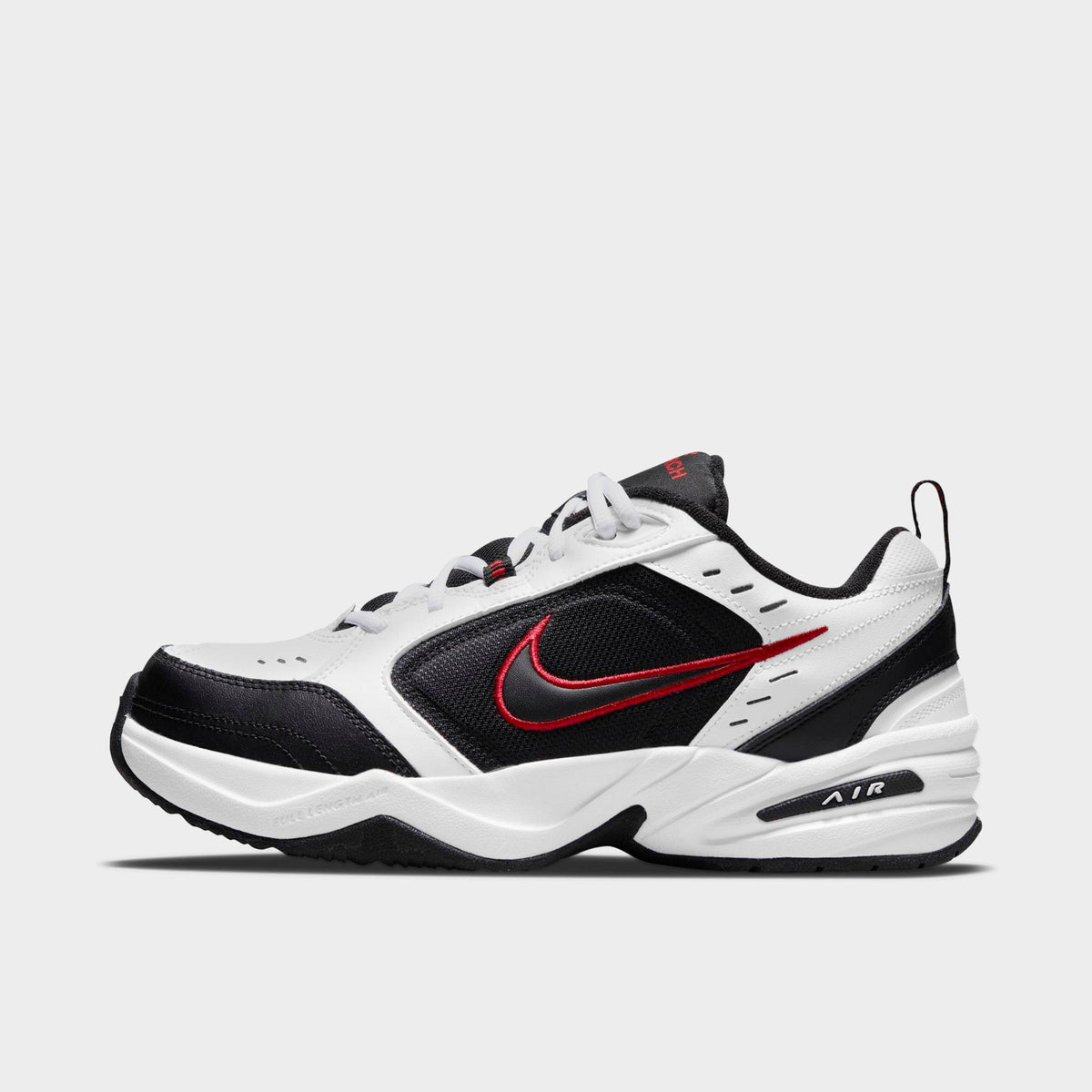 Men's Nike Air Monarch IV Casual Shoes (Wide Width 4E) - White/Black/Varsity Red