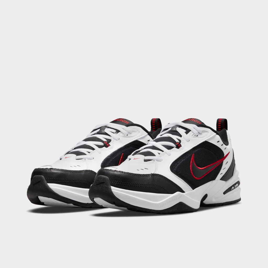 Men's Nike Air Monarch IV Casual Shoes (Wide Width 4E) - White/Black/Varsity Red - view 2