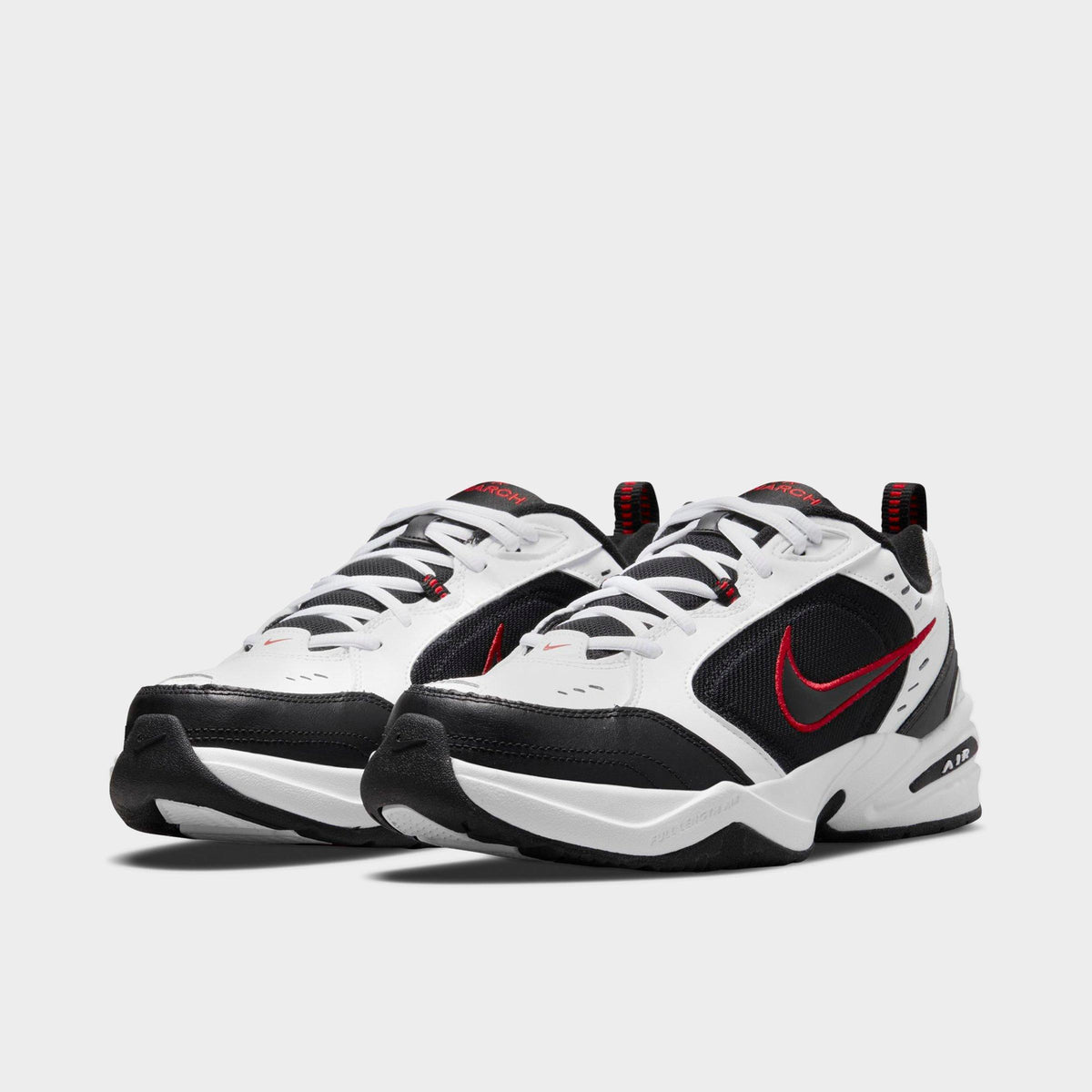 Men's Nike Air Monarch IV Casual Shoes (Wide Width 4E) - White/Black/Varsity Red - view 2