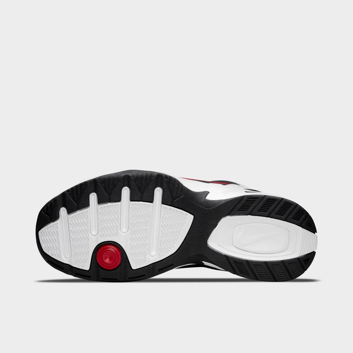 Men's Nike Air Monarch IV Casual Shoes (Wide Width 4E) - White/Black/Varsity Red - view 6