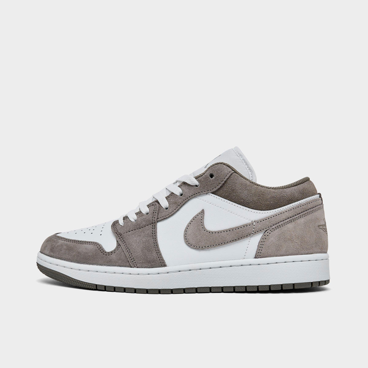 Men's Air Jordan Retro 1 Low Casual Shoes - Olive Grey/Summit White/Pale Ivory/Enigma Stone