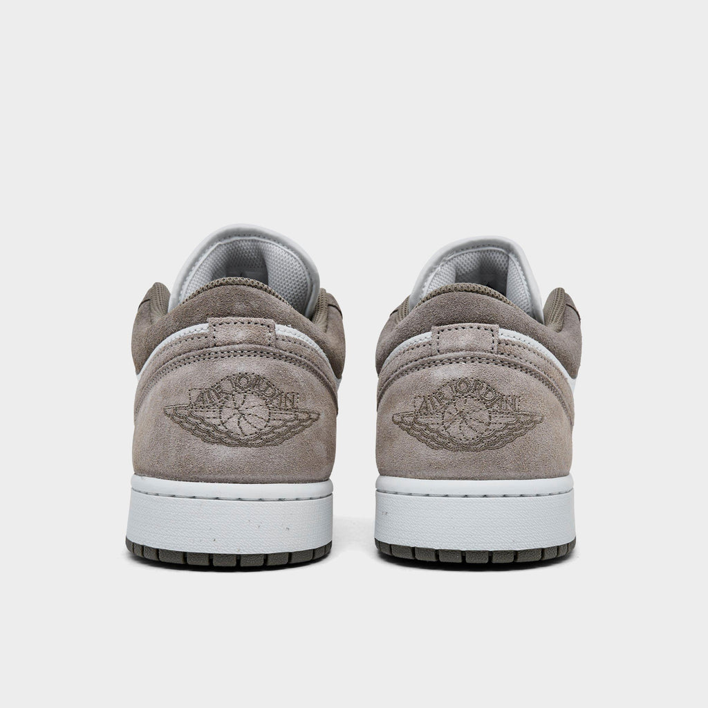 Men's Air Jordan Retro 1 Low Casual Shoes - Olive Grey/Summit White/Pale Ivory/Enigma Stone - view 4