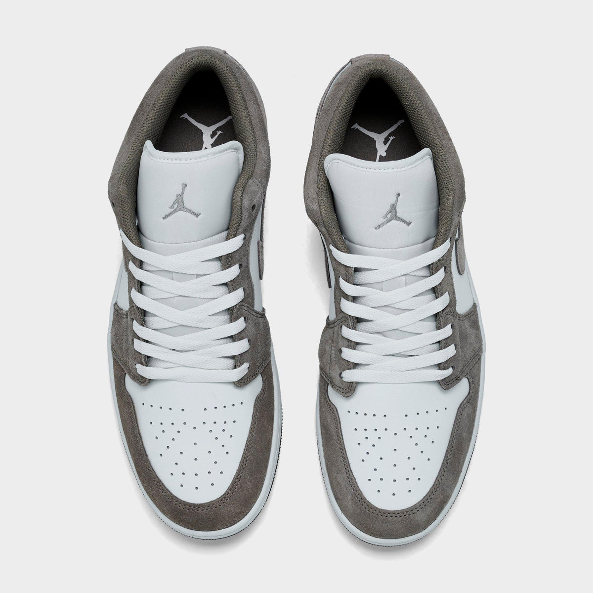 Men's Air Jordan Retro 1 Low Casual Shoes - Olive Grey/Summit White/Pale Ivory/Enigma Stone - view 5
