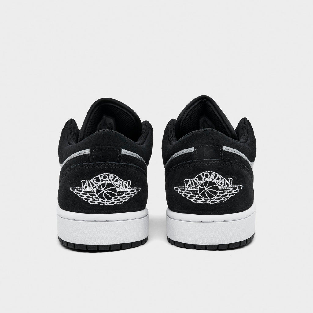 Men's Air Jordan Retro 1 Low Casual Shoes - Black/Light Smoke Grey/White - view 4