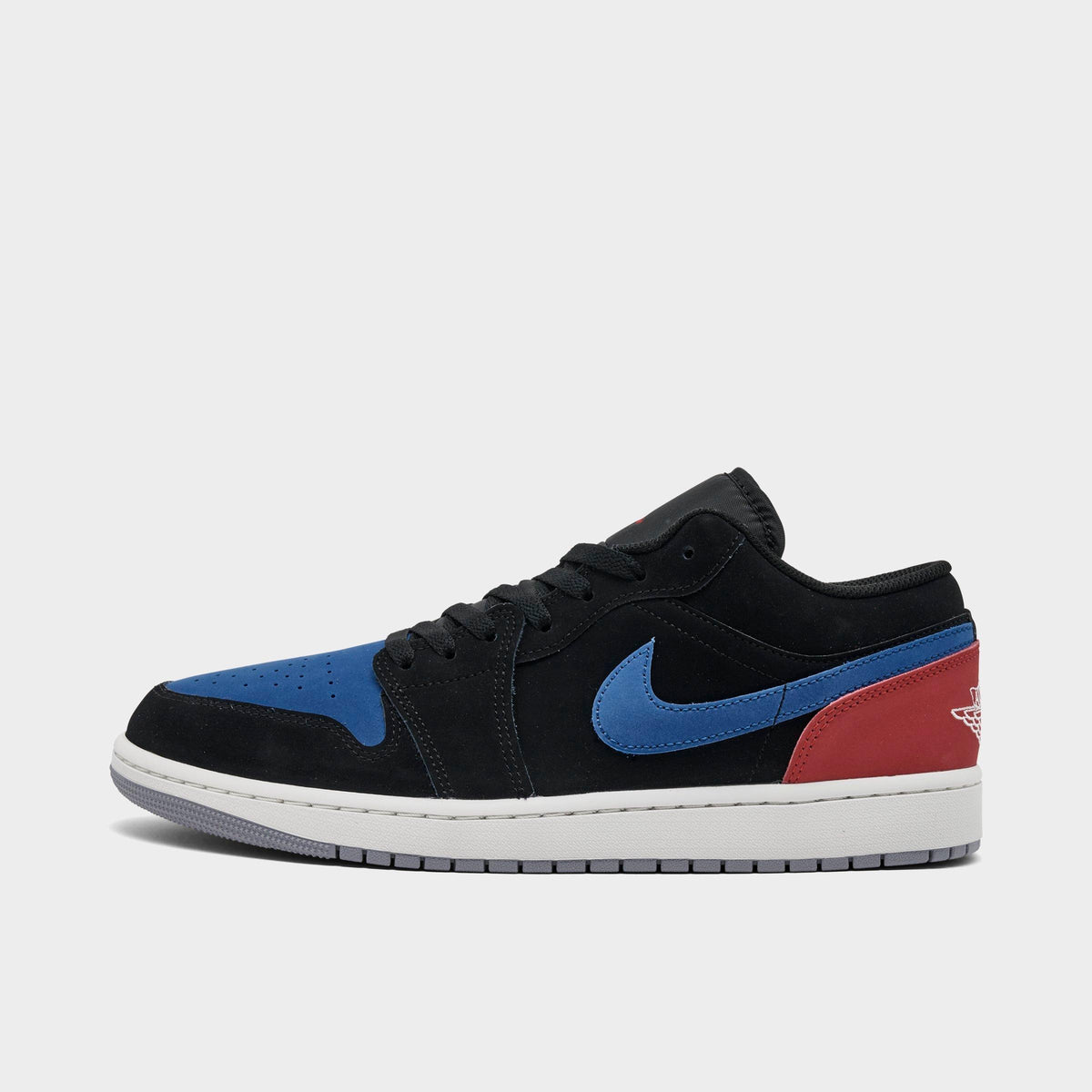 Men's Air Jordan Retro 1 Low Casual Shoes - Black/True Blue/Varsity Red/Summit White