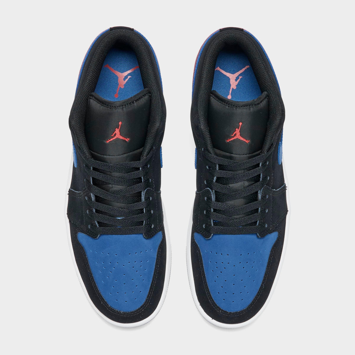 Men's Air Jordan Retro 1 Low Casual Shoes - Black/True Blue/Varsity Red/Summit White - view 5