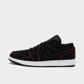 Men's Air Jordan Retro 1 Low Casual Shoes - Black/White/University Red