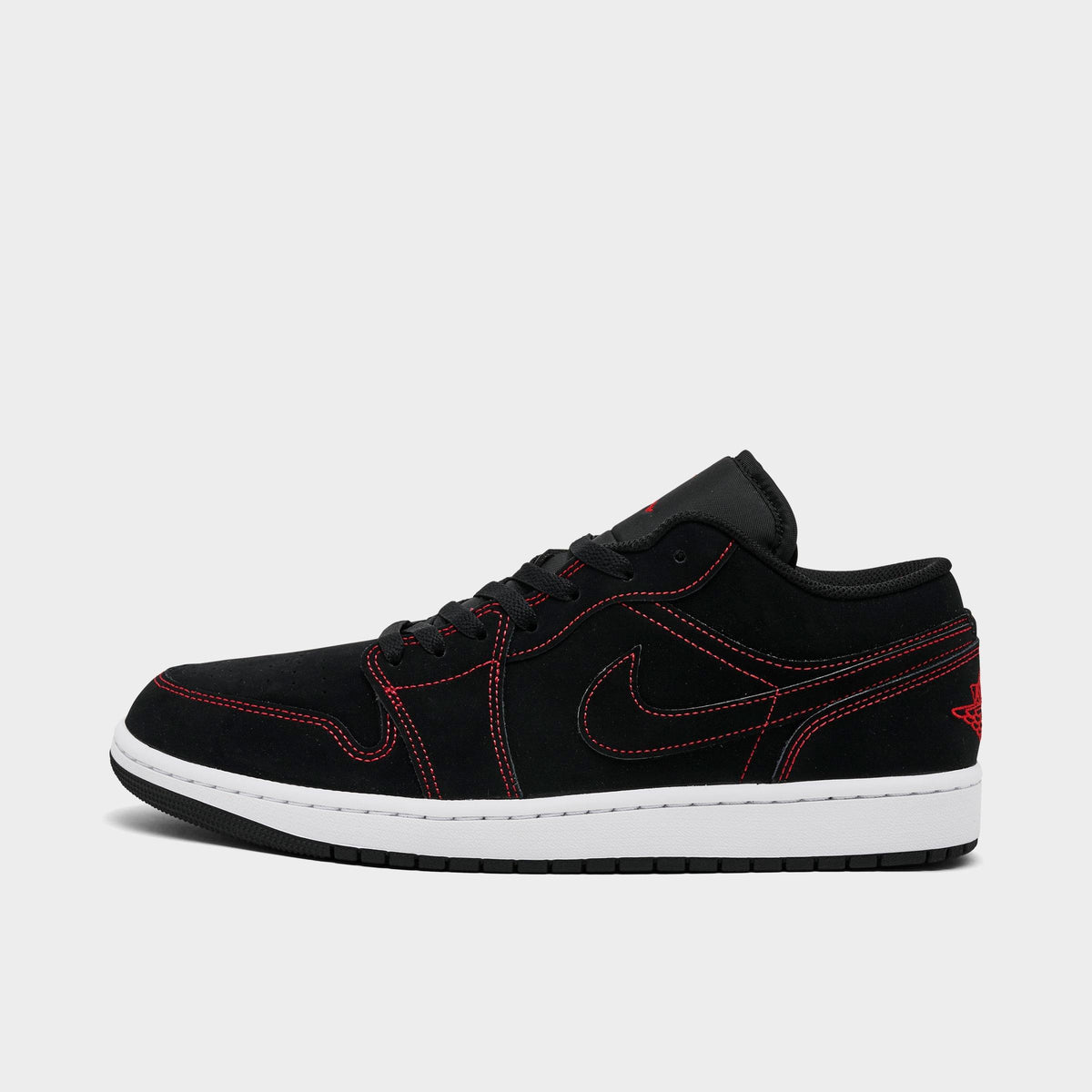 Men's Air Jordan Retro 1 Low Casual Shoes - Black/White/University Red