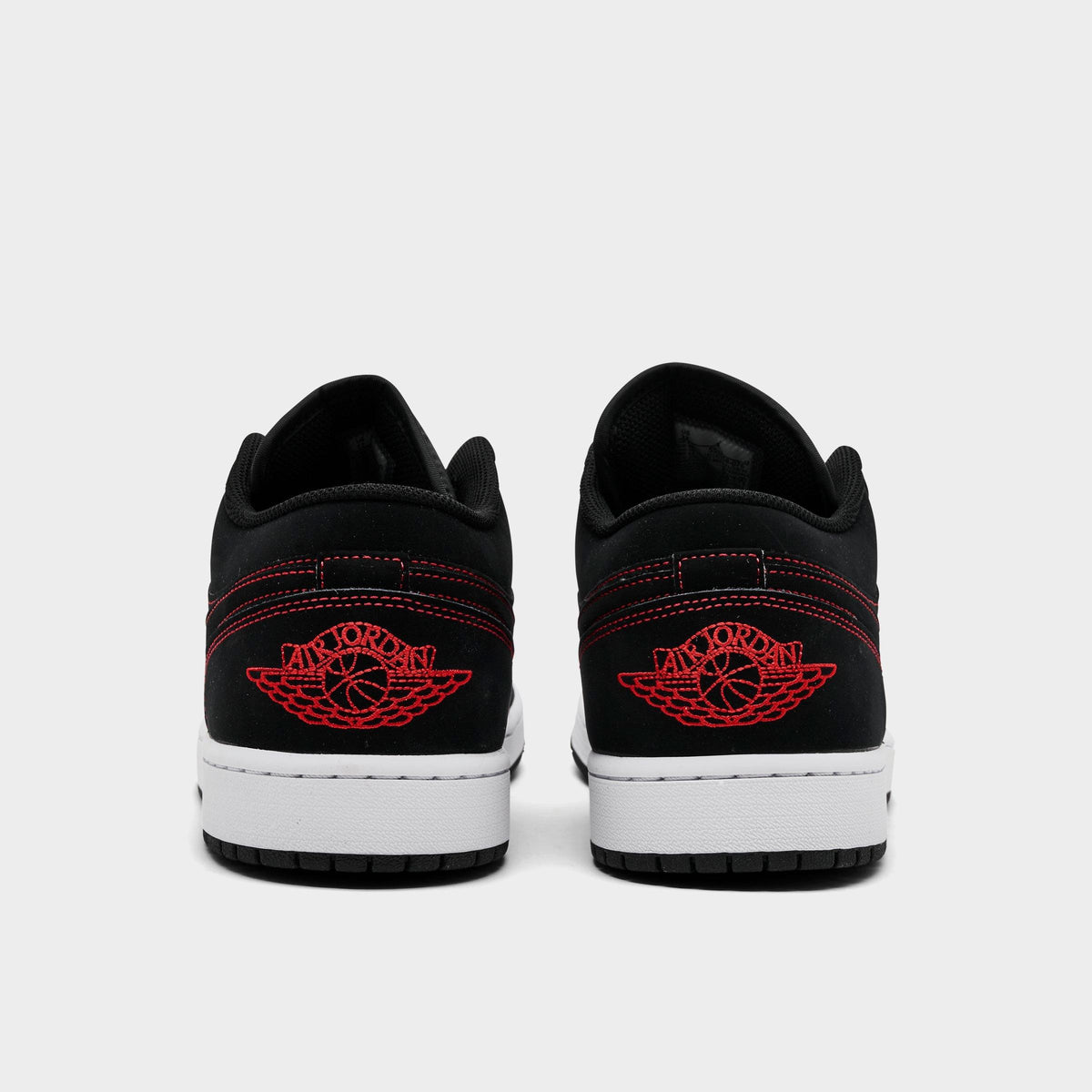 Men's Air Jordan Retro 1 Low Casual Shoes - Black/White/University Red - view 4