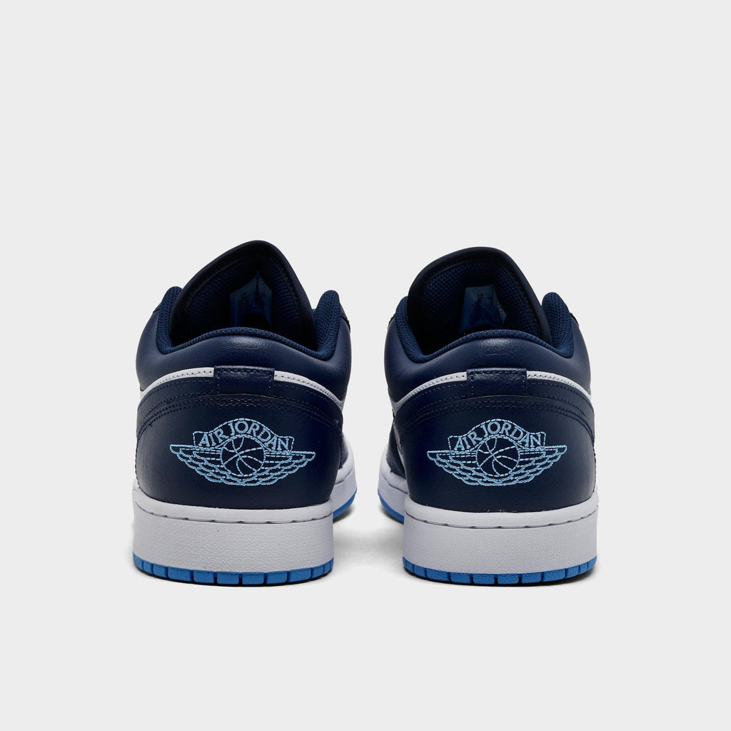 Men's Air Jordan Retro 1 Low Casual Shoes - Midnight Navy/University Blue - view 4