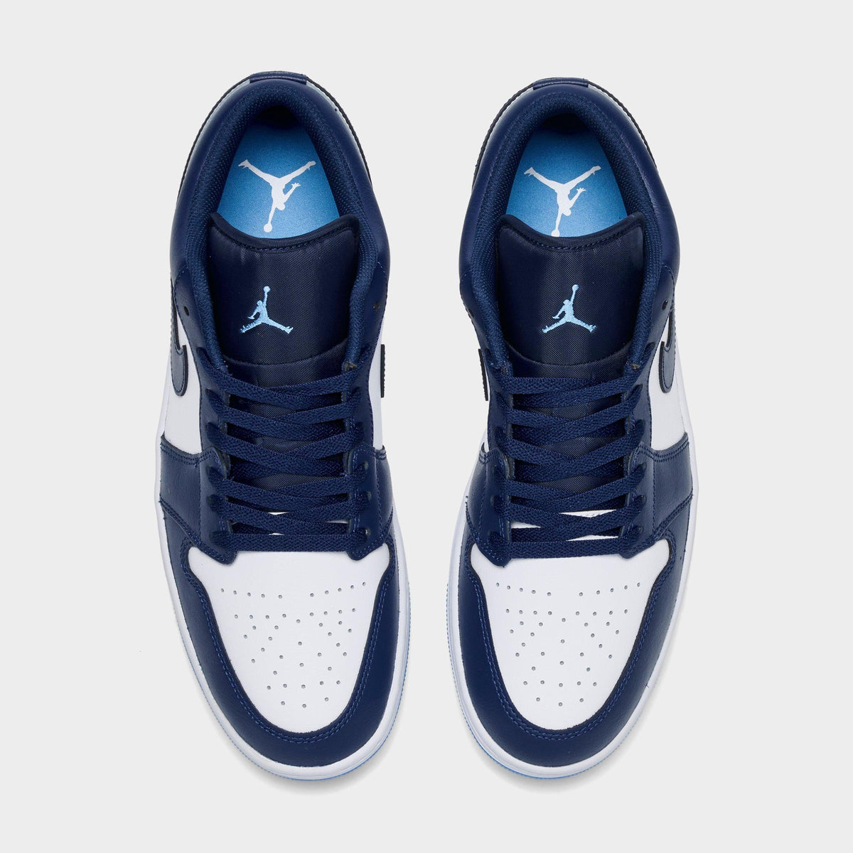 Men's Air Jordan Retro 1 Low Casual Shoes - Midnight Navy/University Blue - view 5