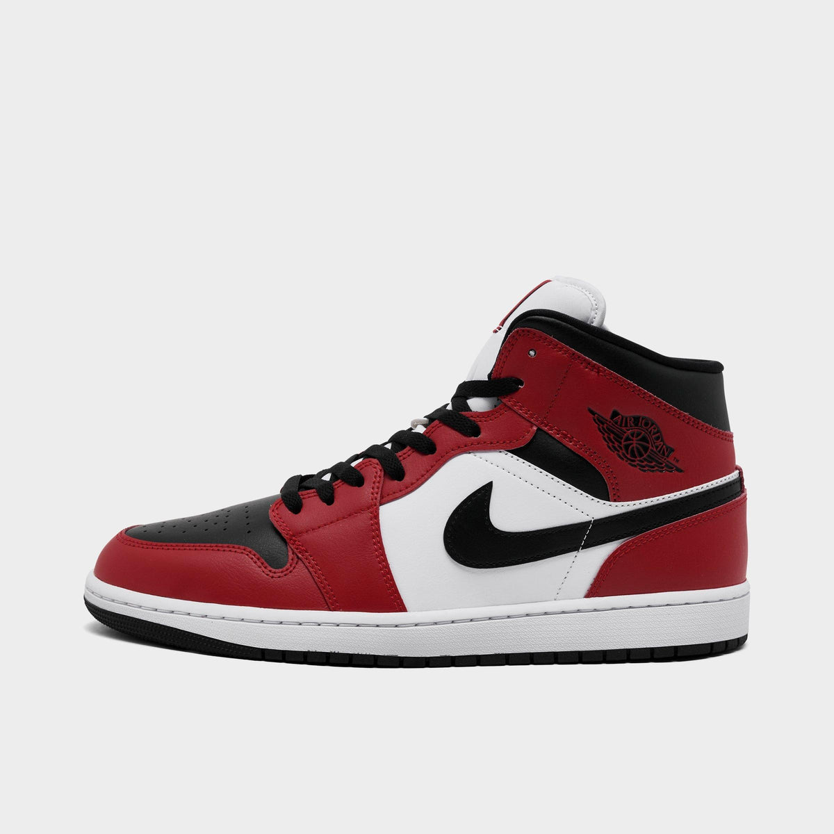 Men's Air Jordan Retro 1 Mid Casual Shoes - Black/Gym Red/White