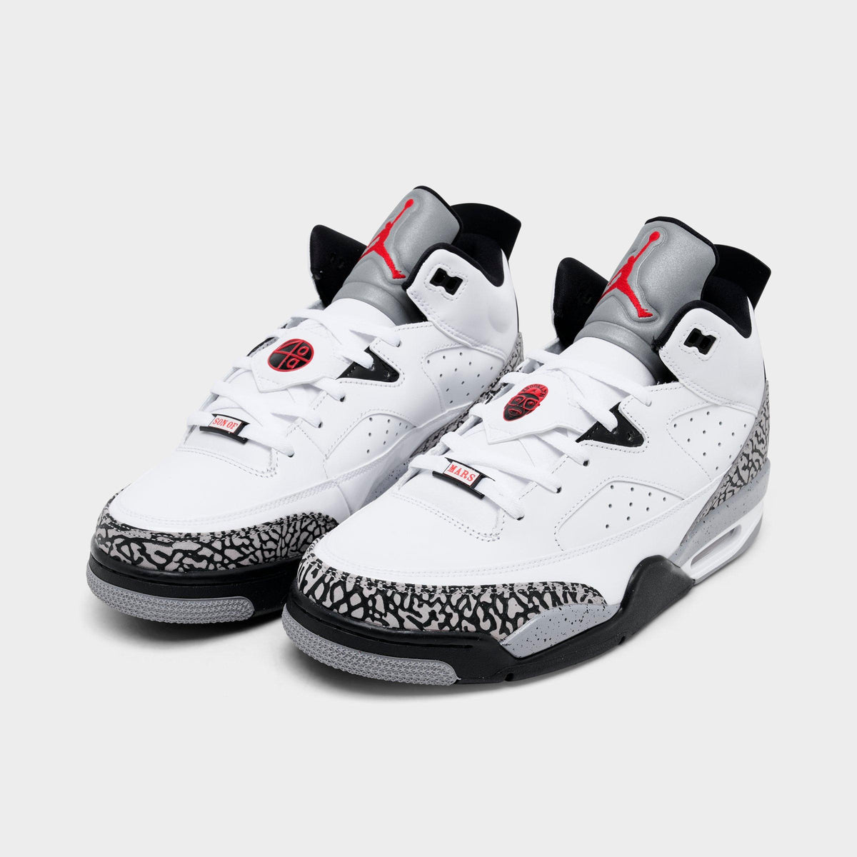 Men's Air Jordan Son of Mars Low Casual Shoes - White/Black/Cement Grey/Gym Red - view 2