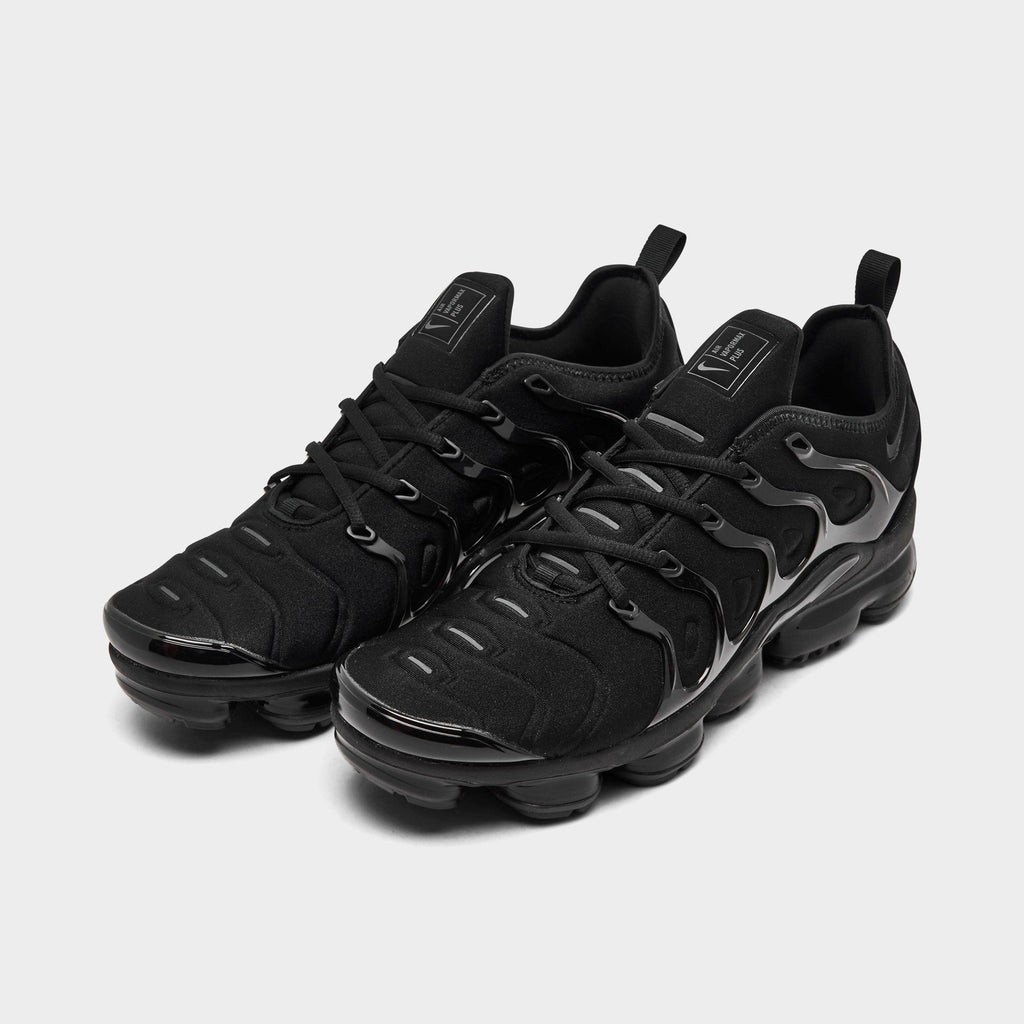 Men's Nike Air VaporMax Plus Running Shoes - Black/Black/Dark Grey - view 2