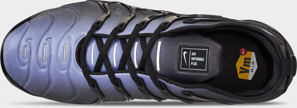 Men's Nike Air VaporMax Plus Running Shoes - Black/Aluminum - view 7