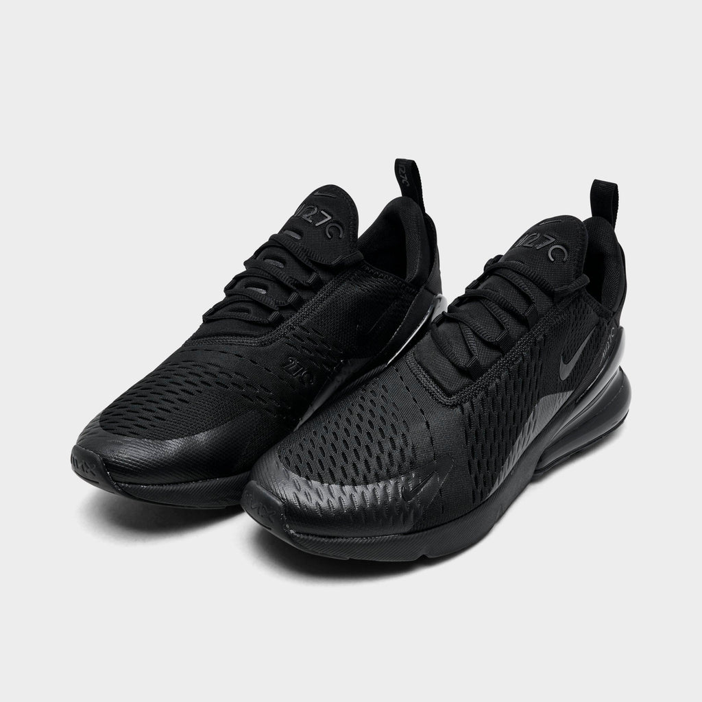 Men's Nike Air Max 270 Casual Shoes - Black/Black/Black - view 2
