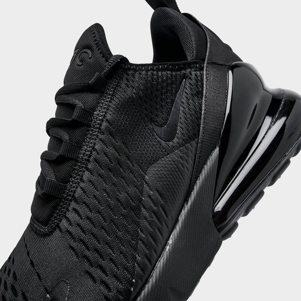 Men's Nike Air Max 270 Casual Shoes - Black/Black/Black - view 3