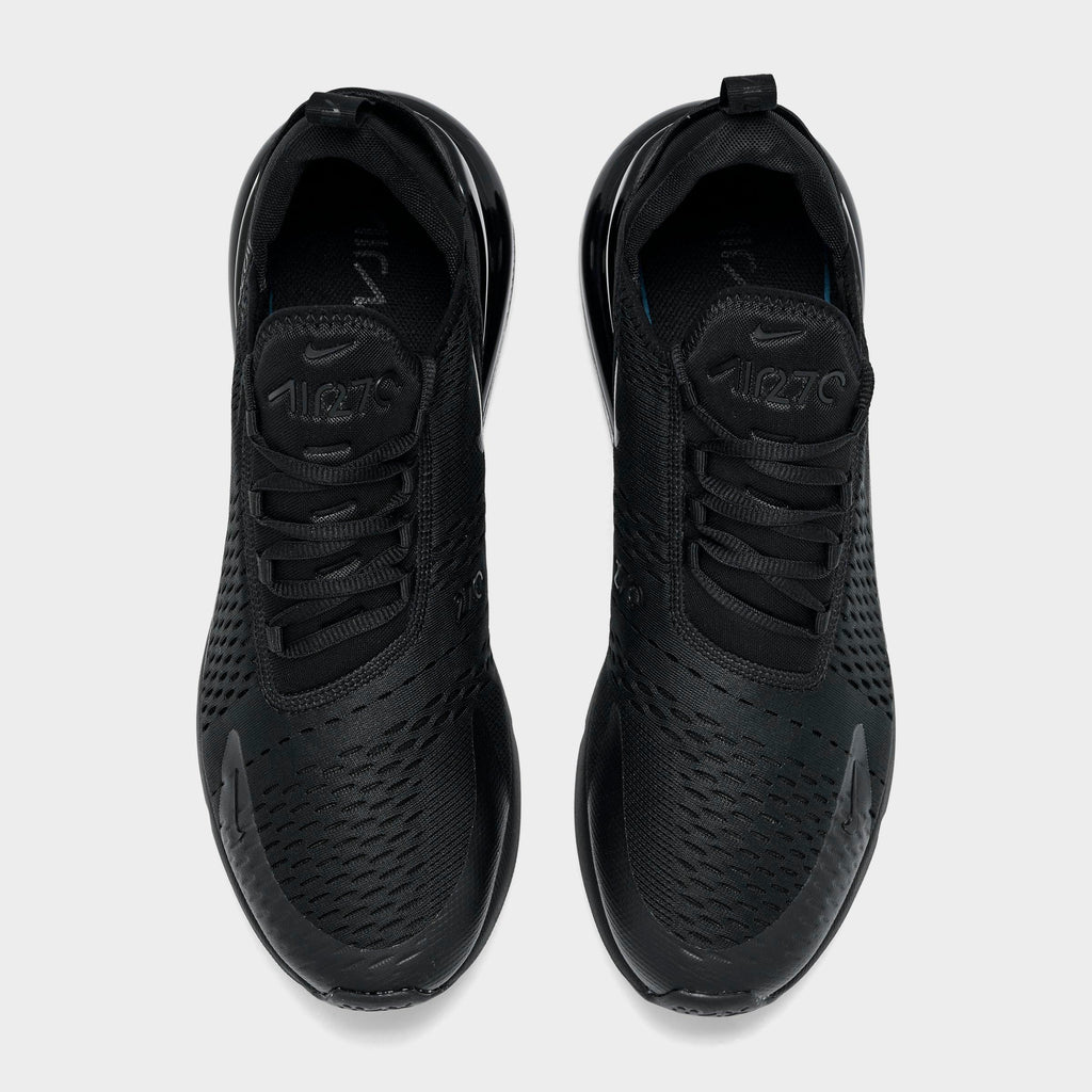 Men's Nike Air Max 270 Casual Shoes - Black/Black/Black - view 5