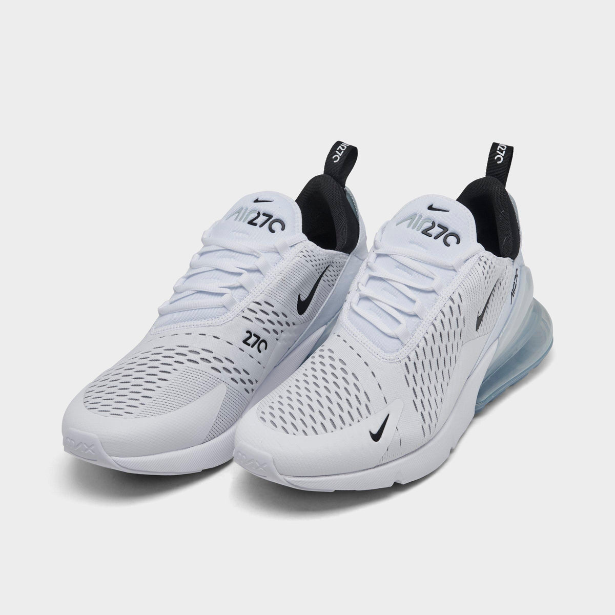 Men's Nike Air Max 270 Casual Shoes - White/Black/White - view 2