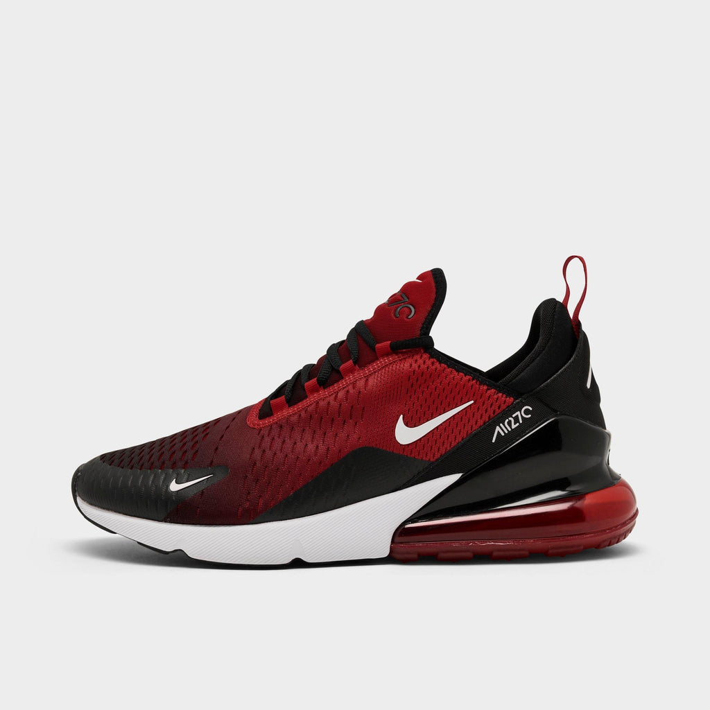 Men's Nike Air Max 270 Casual Shoes - Gym Red/White/Black